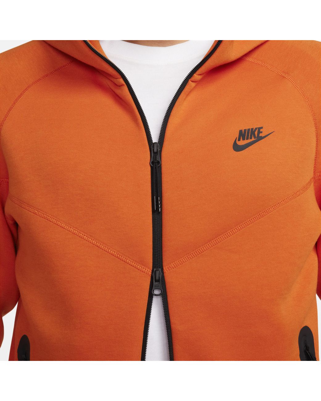 Orange nike zip up new arrivals