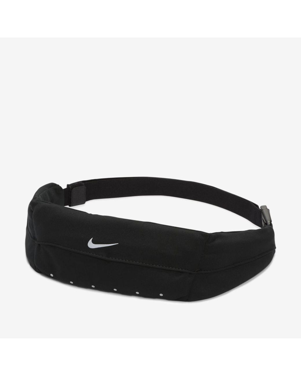 Nike Synthetic Expandable Fanny Pack in Black,Silver,Black (Black) for
