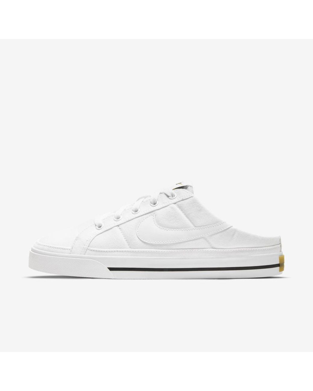 Nike Canvas Court Legacy Mule in White - Lyst