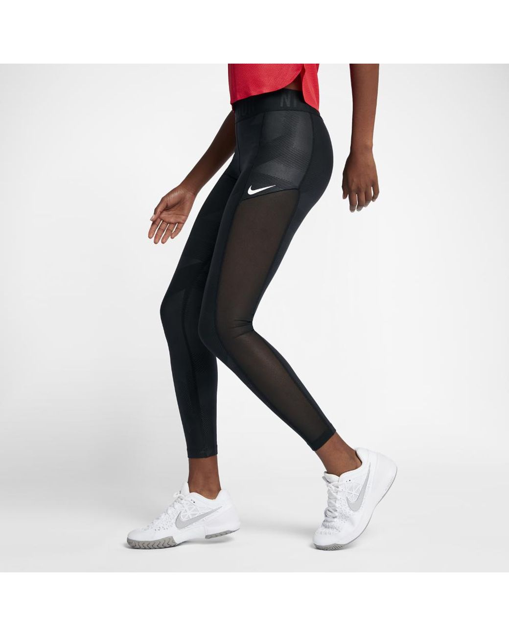 Nike Court Power Women's Tennis Tights in Black | Lyst