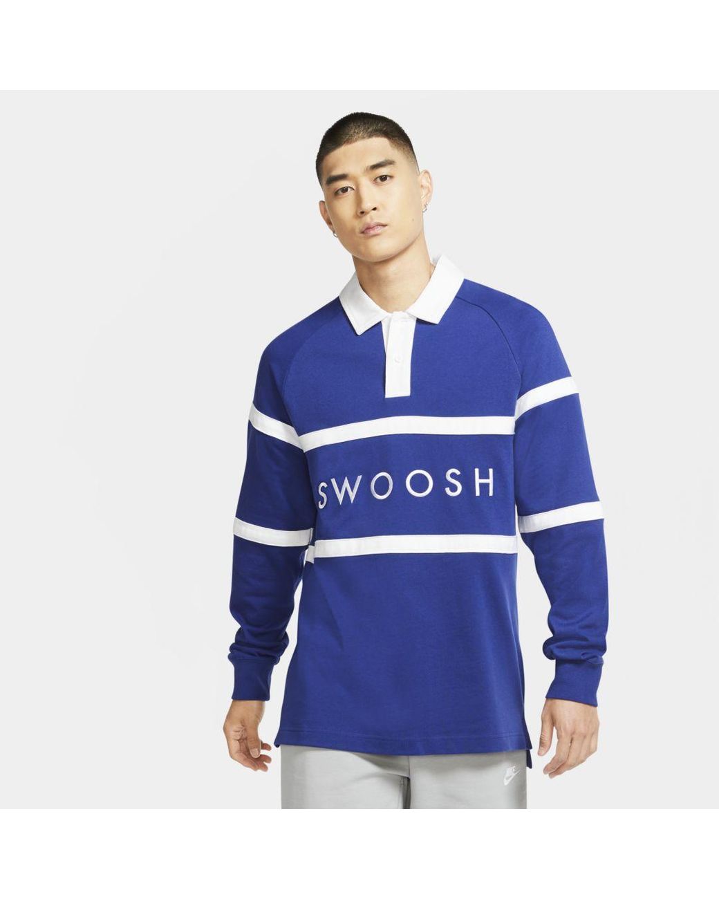 Nike Sportswear Swoosh Rugby Shirt (deep Royal Blue) for Men | Lyst