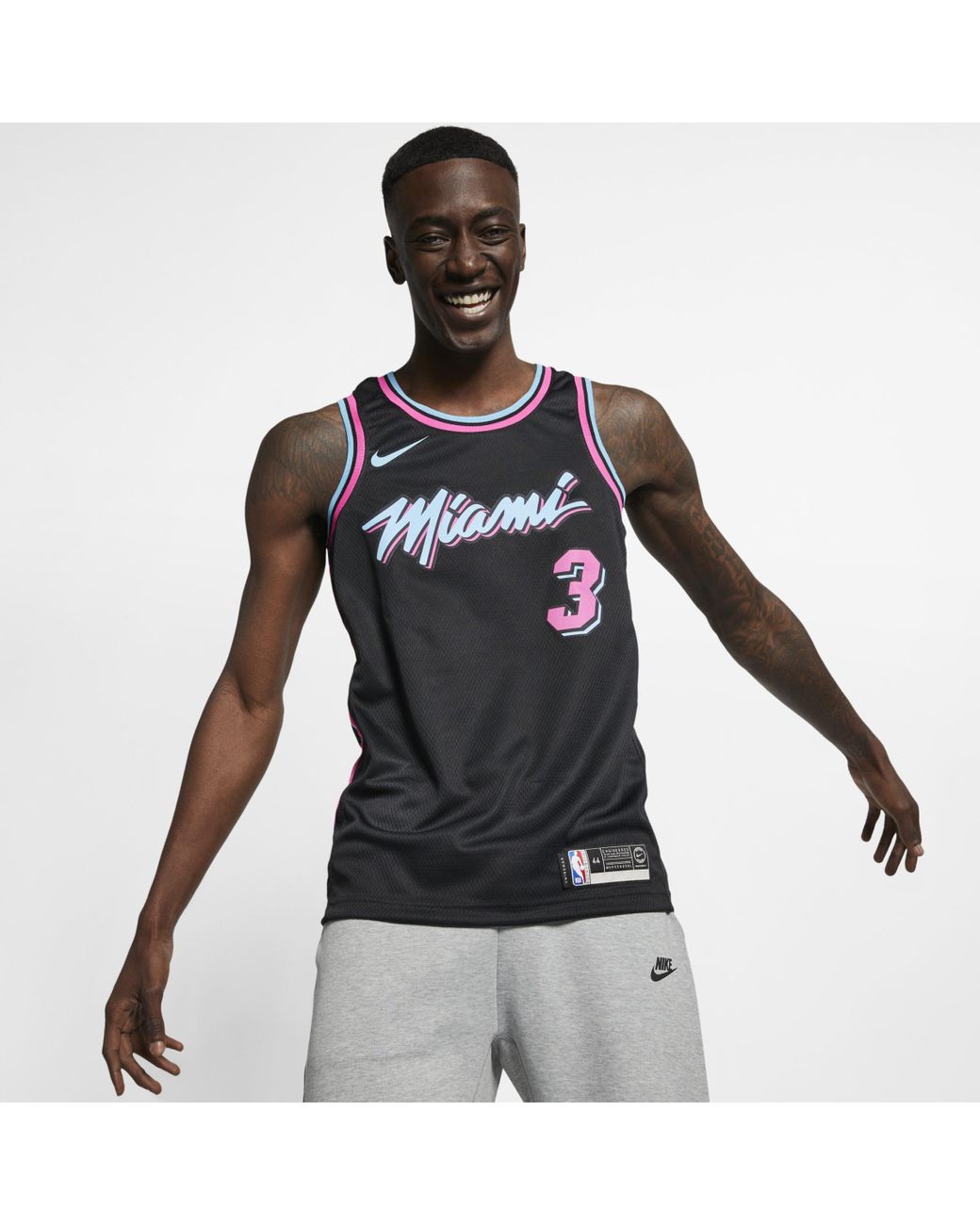 Maglia NBA Connected Dwyane Wade City Edition Swingman (Miami Heat) da Uomo  di Nike in Nero | Lyst