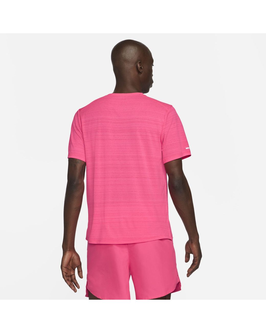 Nike Dri-fit Miler Running Top Pink for Men | Lyst UK