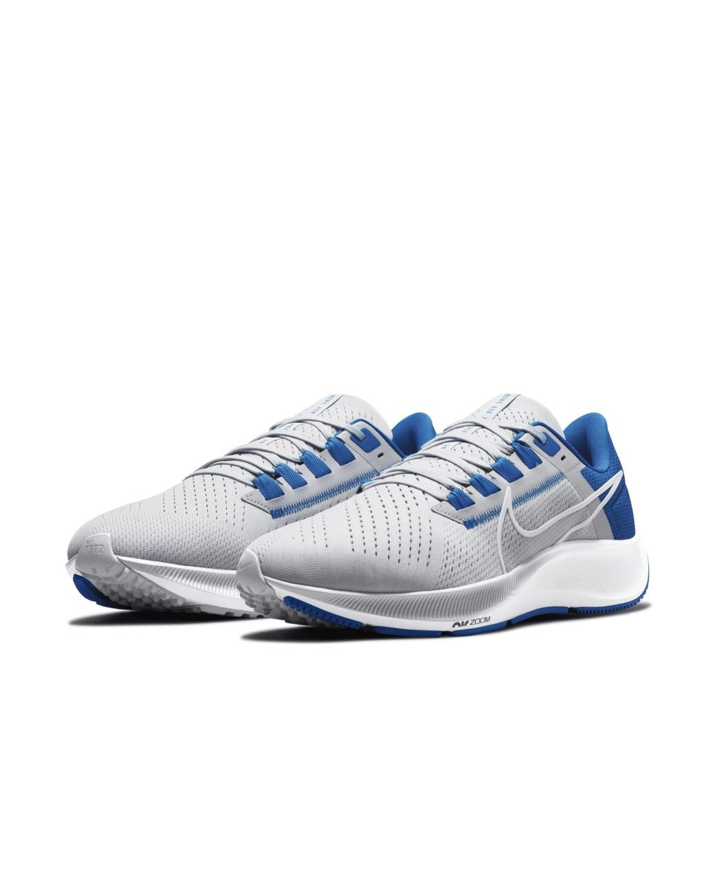 Nike Air Zoom Pegasus 38 (nfl Detroit Lions) Running Shoes In Grey