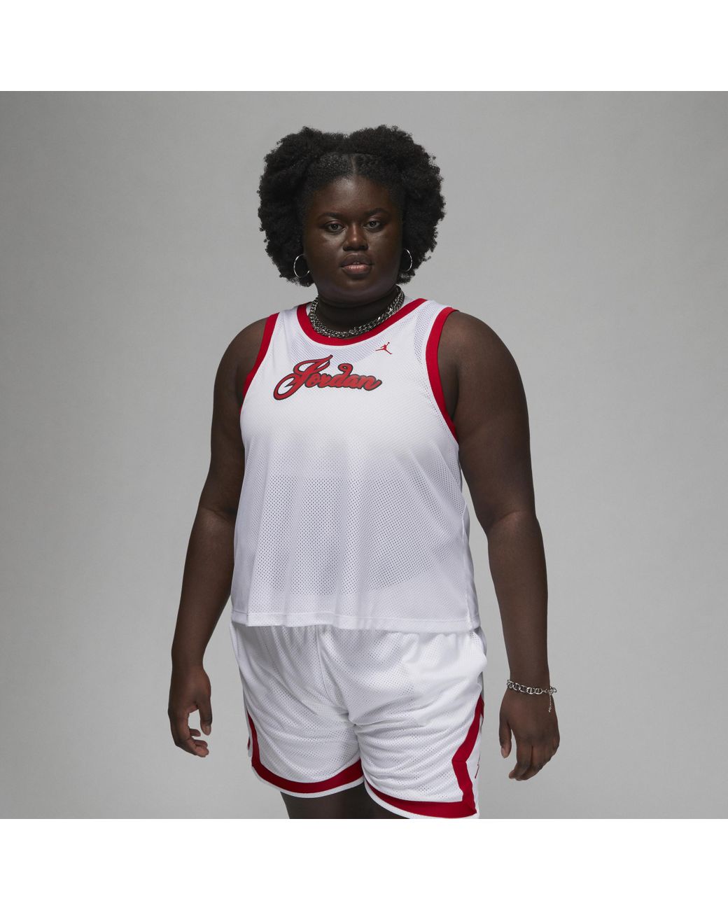 Nike Jordan Jersey Tank Top in White | Lyst UK