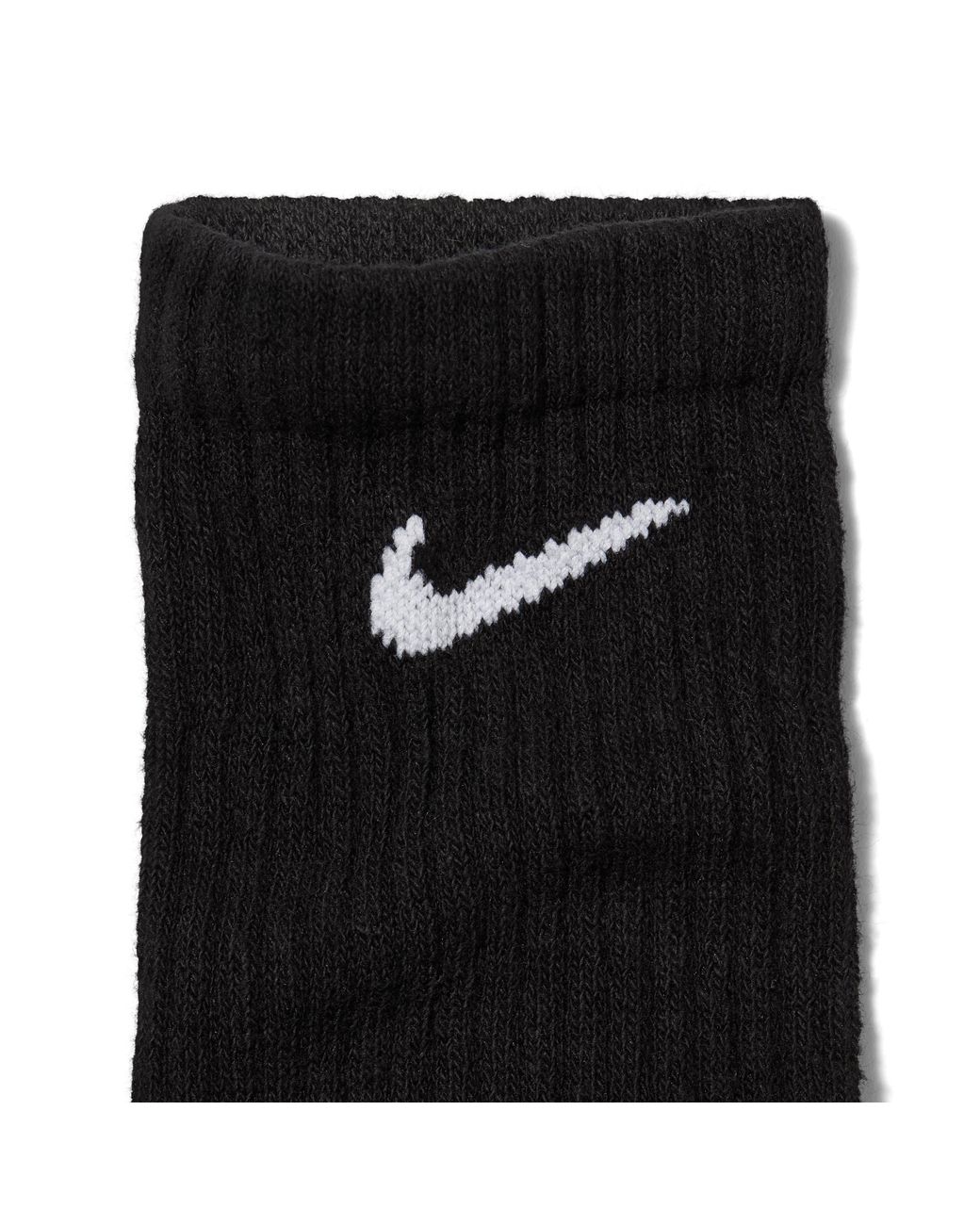 Nike Black Everyday Cushioned Training Crew Socks for men