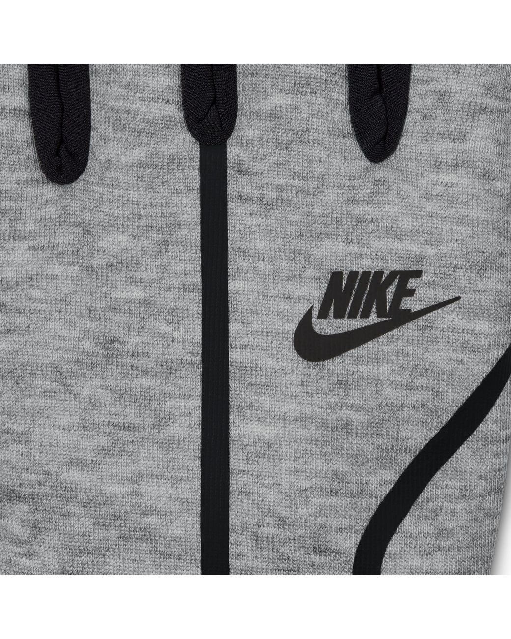 Nike Gray Tech Fleece Gloves for men