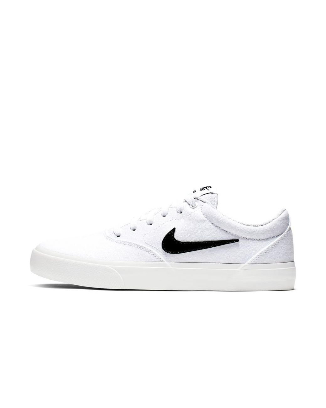 Nike Sb Charge Canvas Skate Shoe in White | Lyst