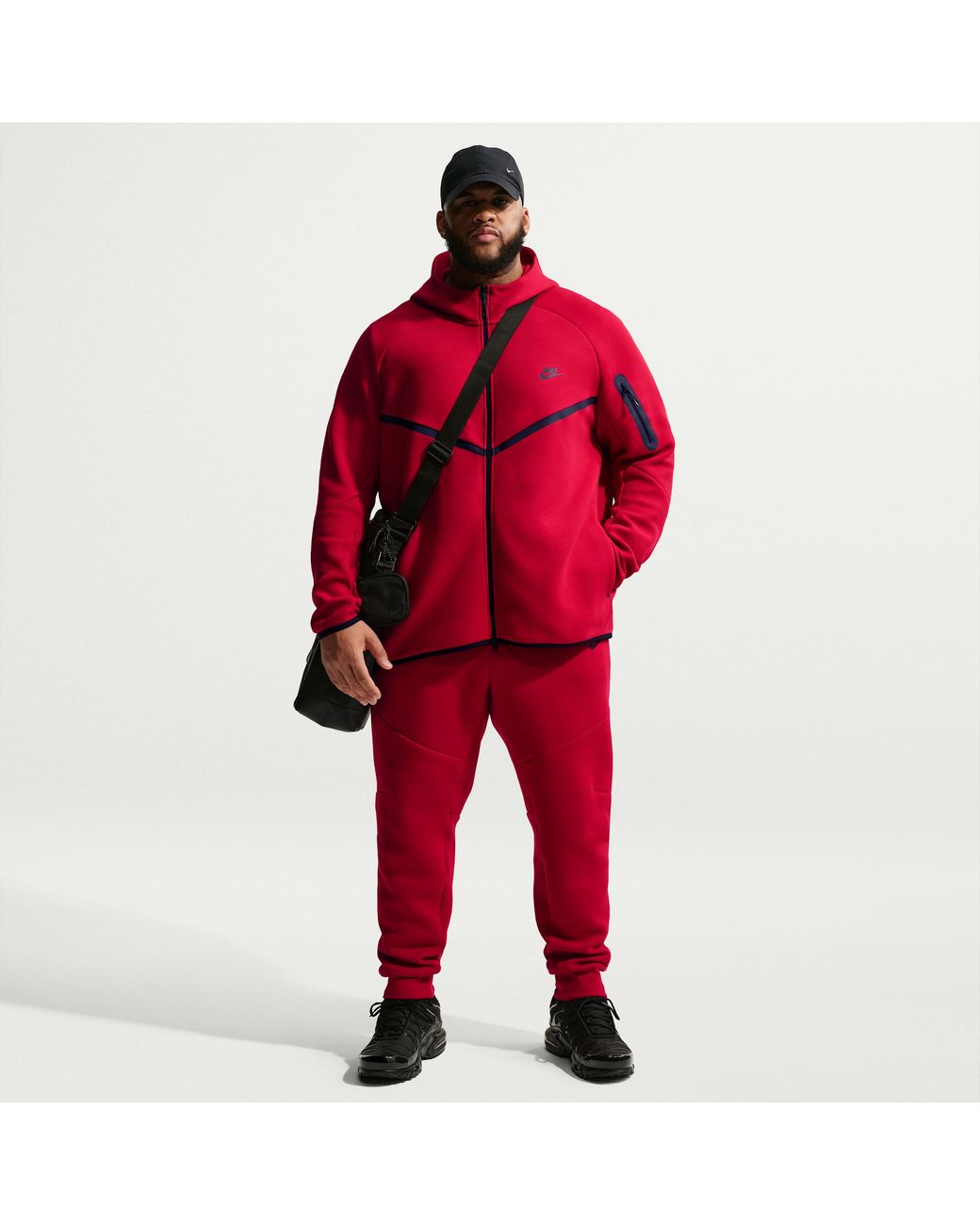Nike Red Tech Fleece Windrunner Full-Zip Jacket for men