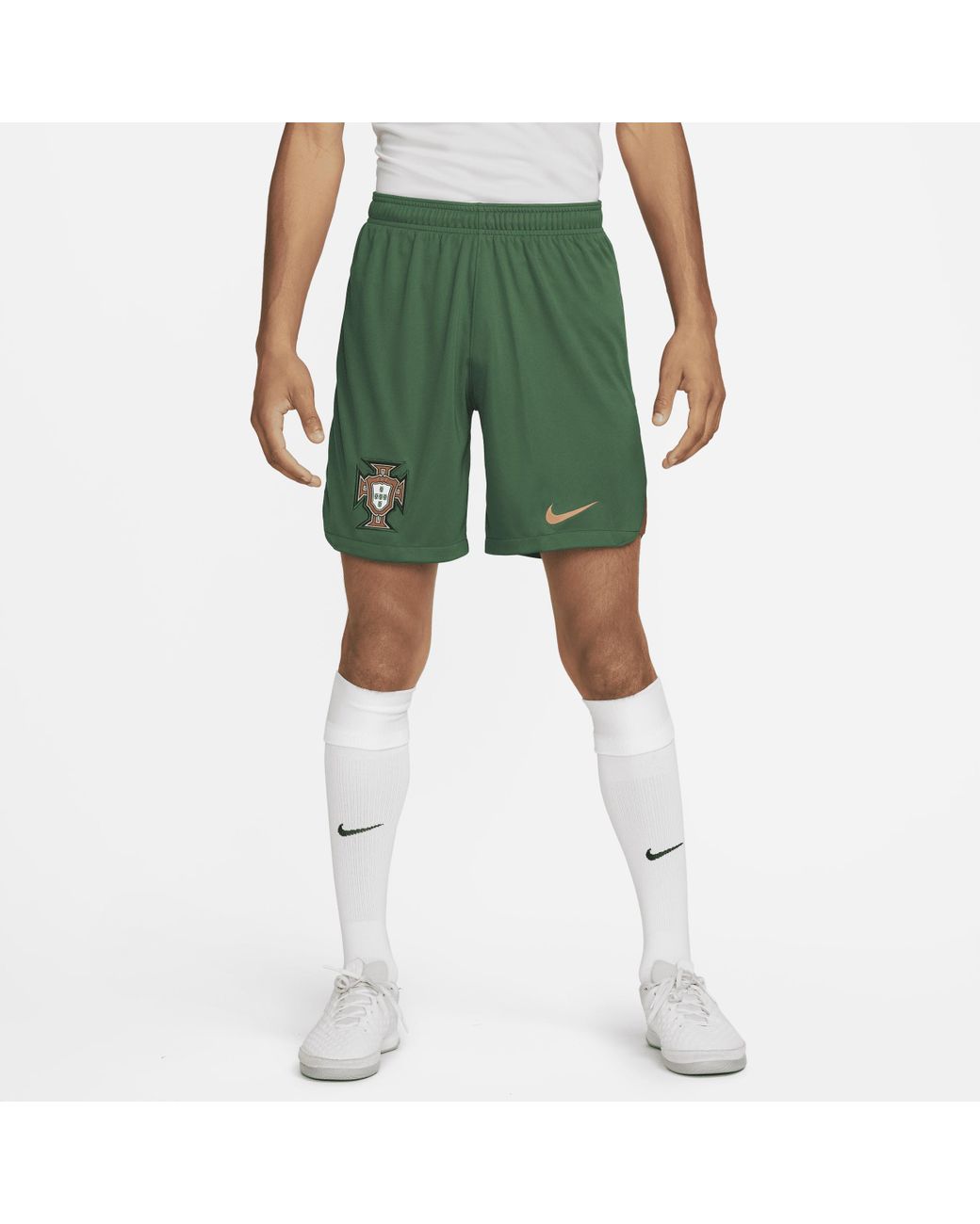 Nike Portugal 2022/23 Stadium Home Dri-fit Football Shorts in Green for ...