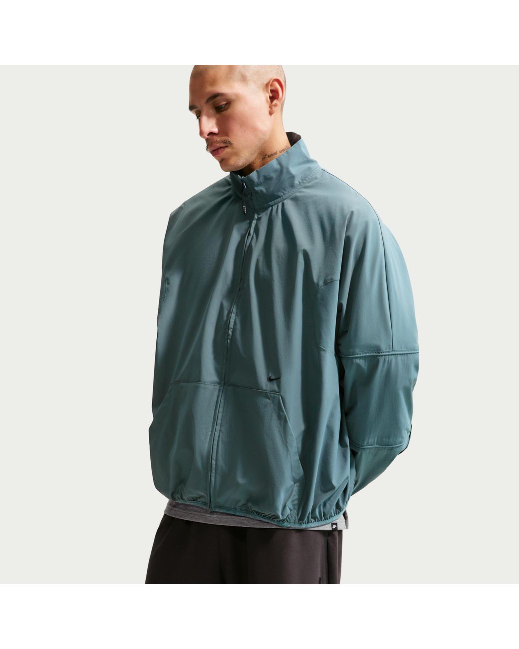 Nike Blue Tech Helios Dri-Fit Full-Zip Jacket for men