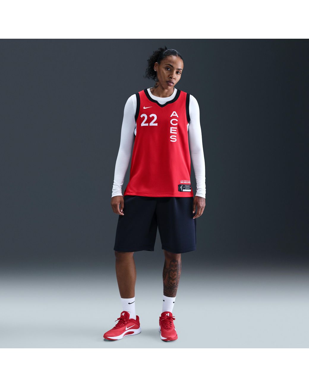 Nike Red A'Ja Wilson Las Vegas Aces 2024 Rebel Edition Dri-Fit Wnba Victory Jersey