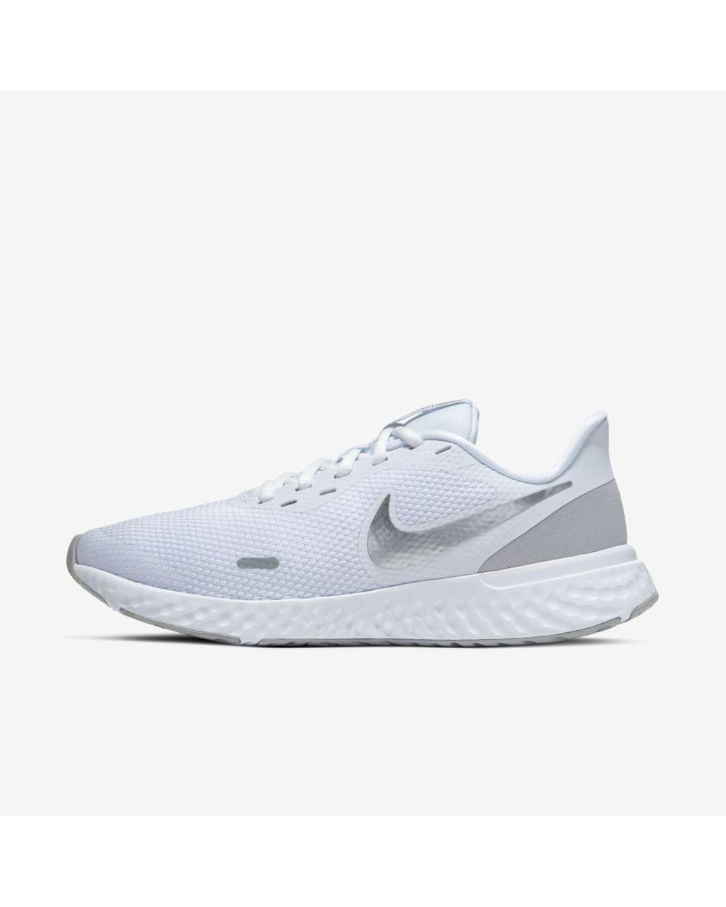 Nike Rubber Revolution 5 Running Shoe in White - Lyst