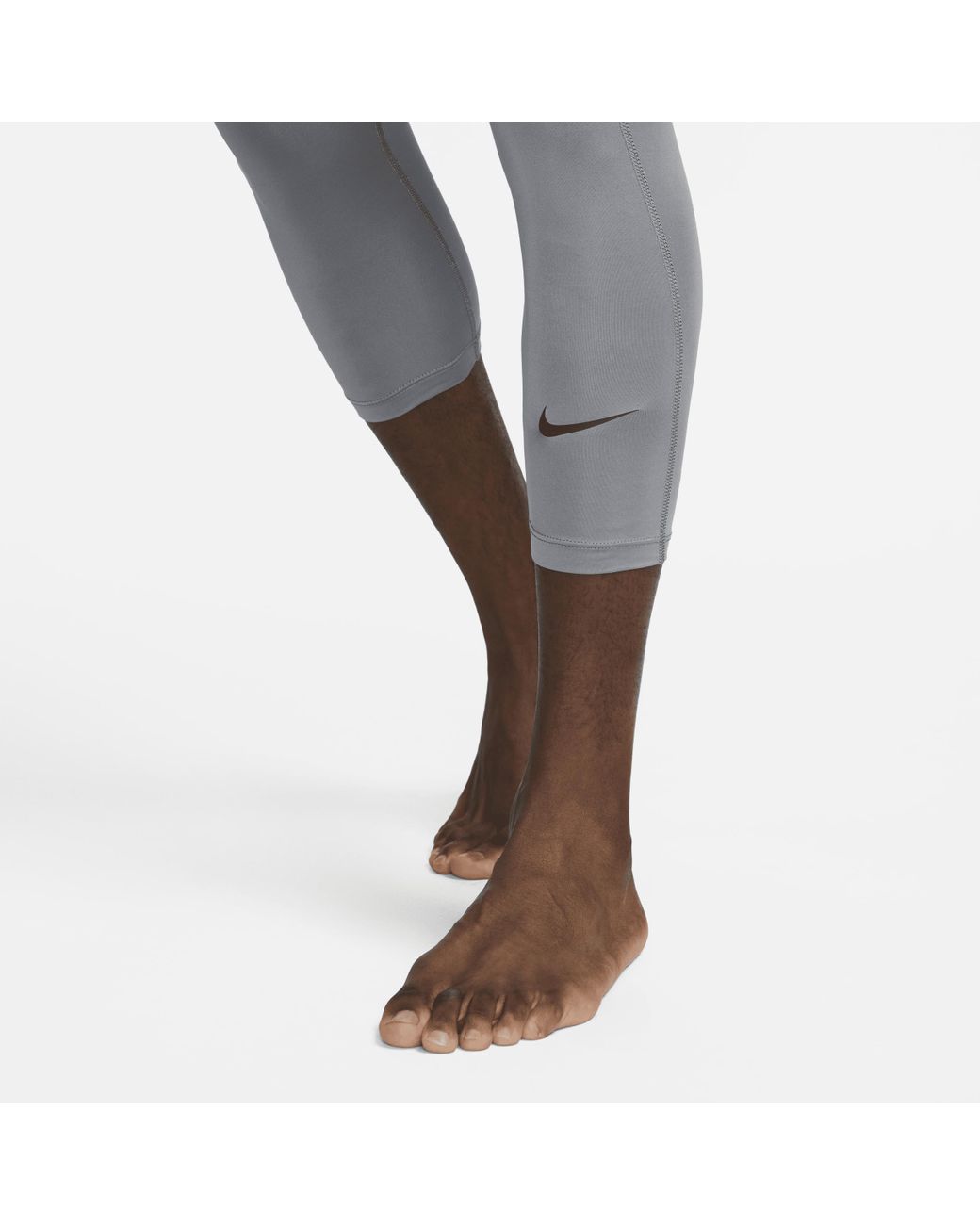 Nike Pro Dri-fit 3/4-length Fitness Tights in Gray for Men | Lyst