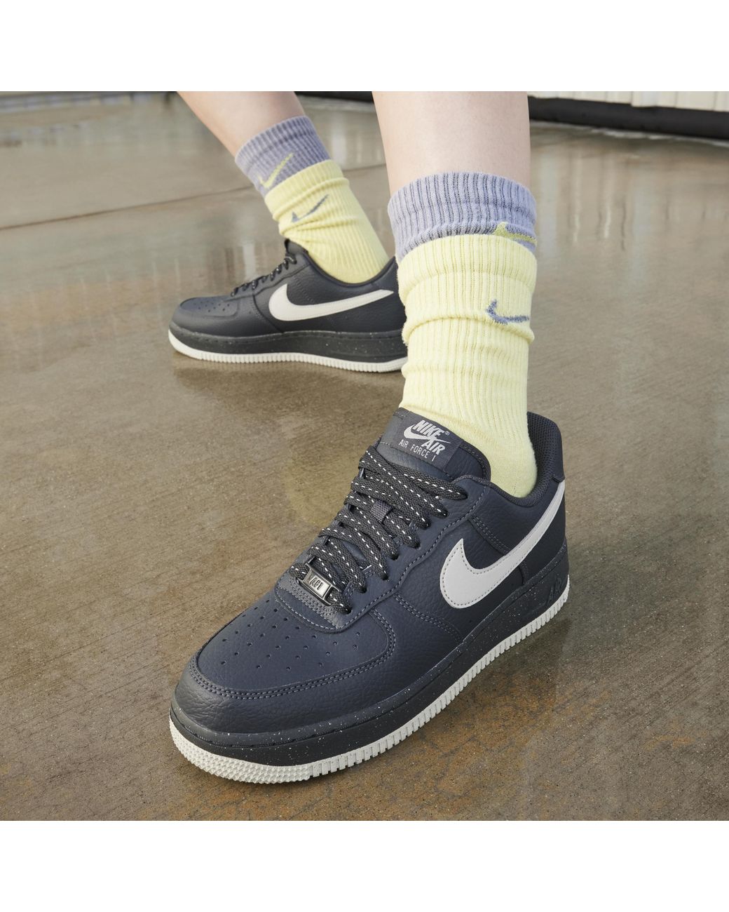 All blue nike air best sale force 1 07 high top