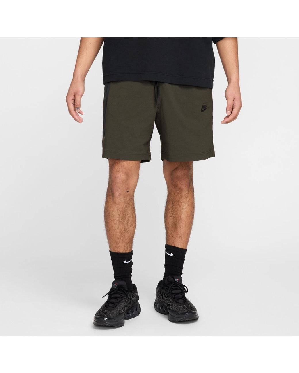 nike woven green shorts