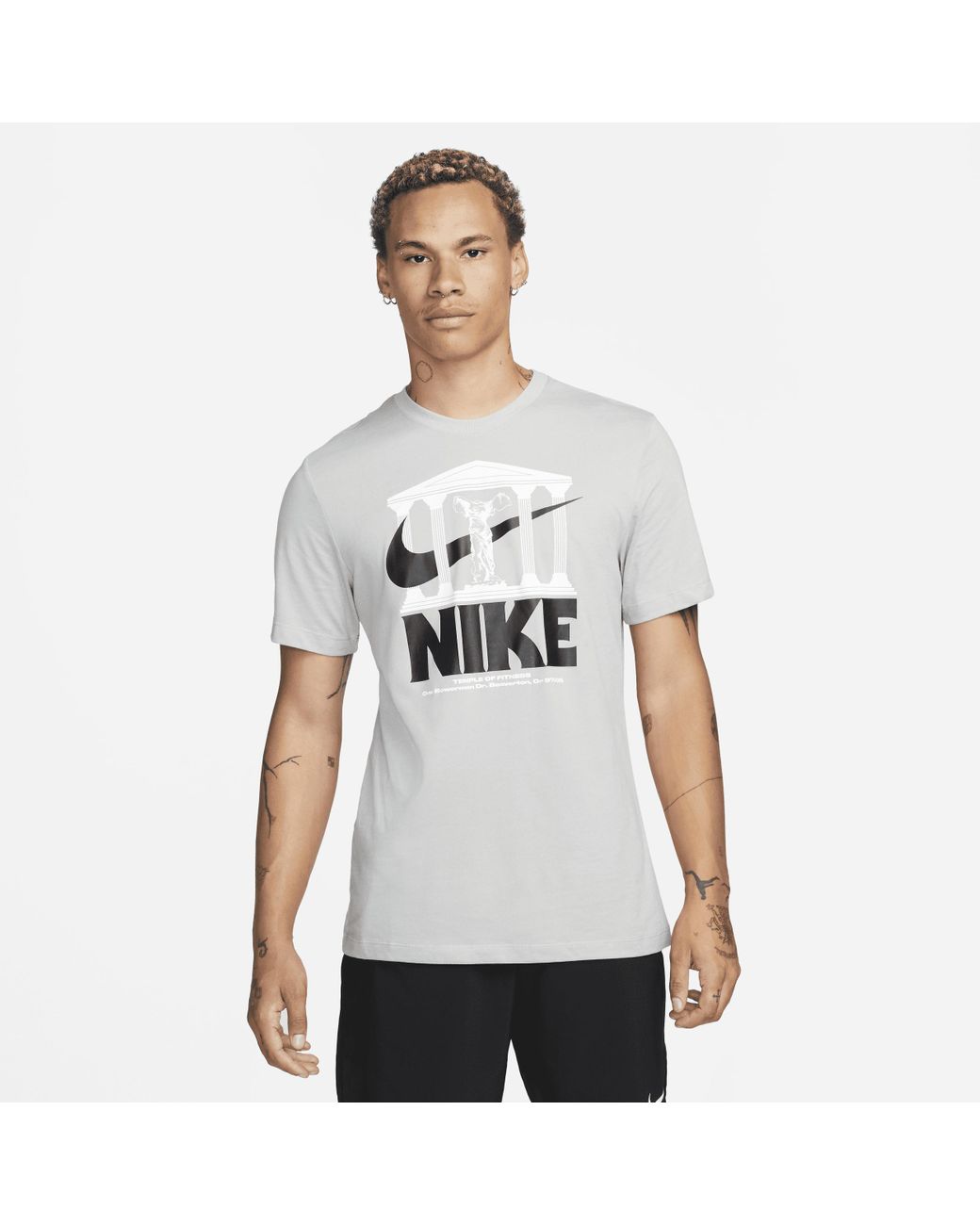 Nike Dri-fit "wild Card" Fitness T-shirt In Grey, in White for Men | Lyst