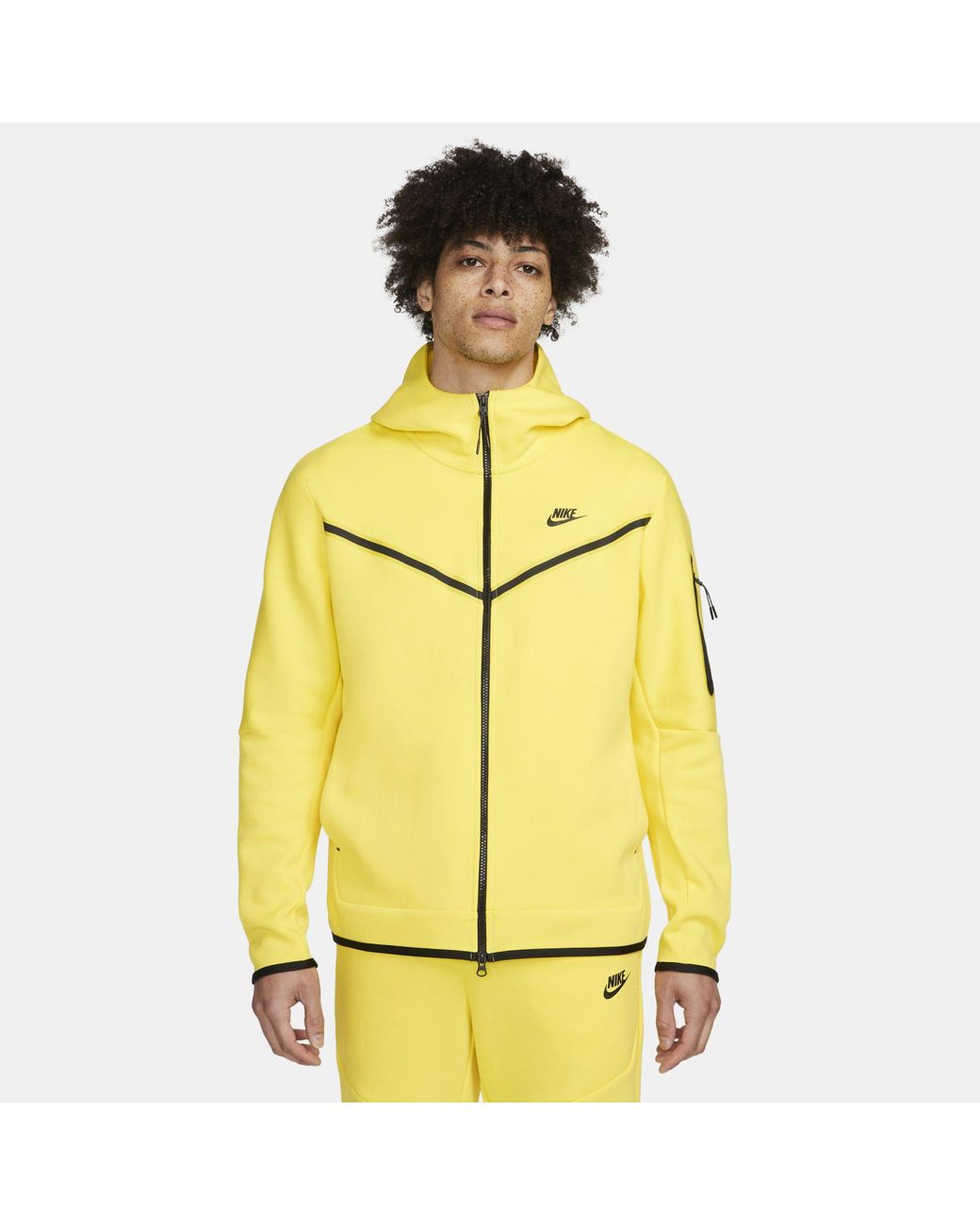 Nike Sportswear Tech Fleece Full-zip Hoodie in Yellow for Men | Lyst  Australia