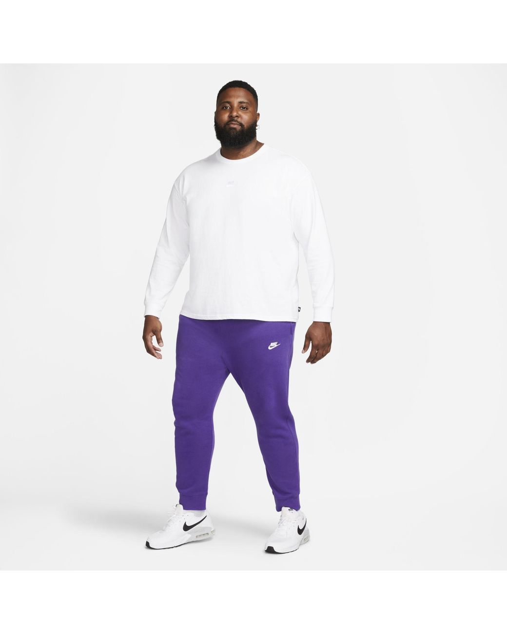 Nike Sportswear Club Fleece Joggers in Purple for Men | Lyst