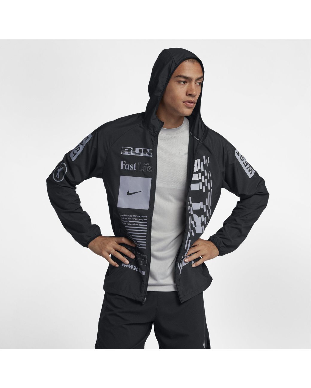 Nike Essential (berlin) Jacket in Black for Men | Lyst UK