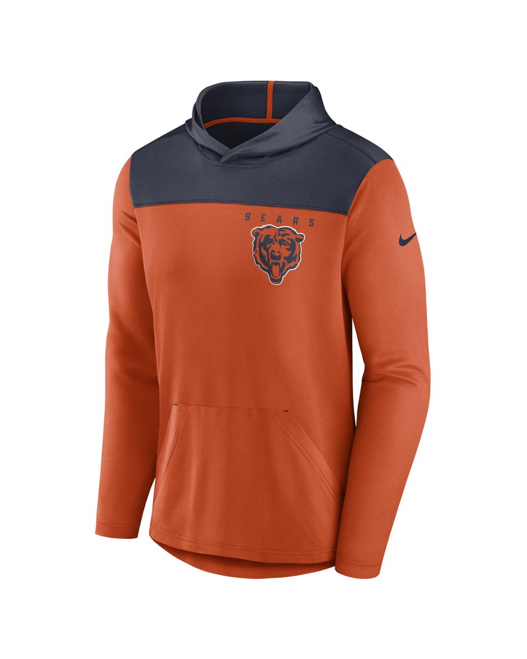 Chicago Bears Nike Fan Gear Primary Logo Therma Performance Pullover Hoodie - Navy