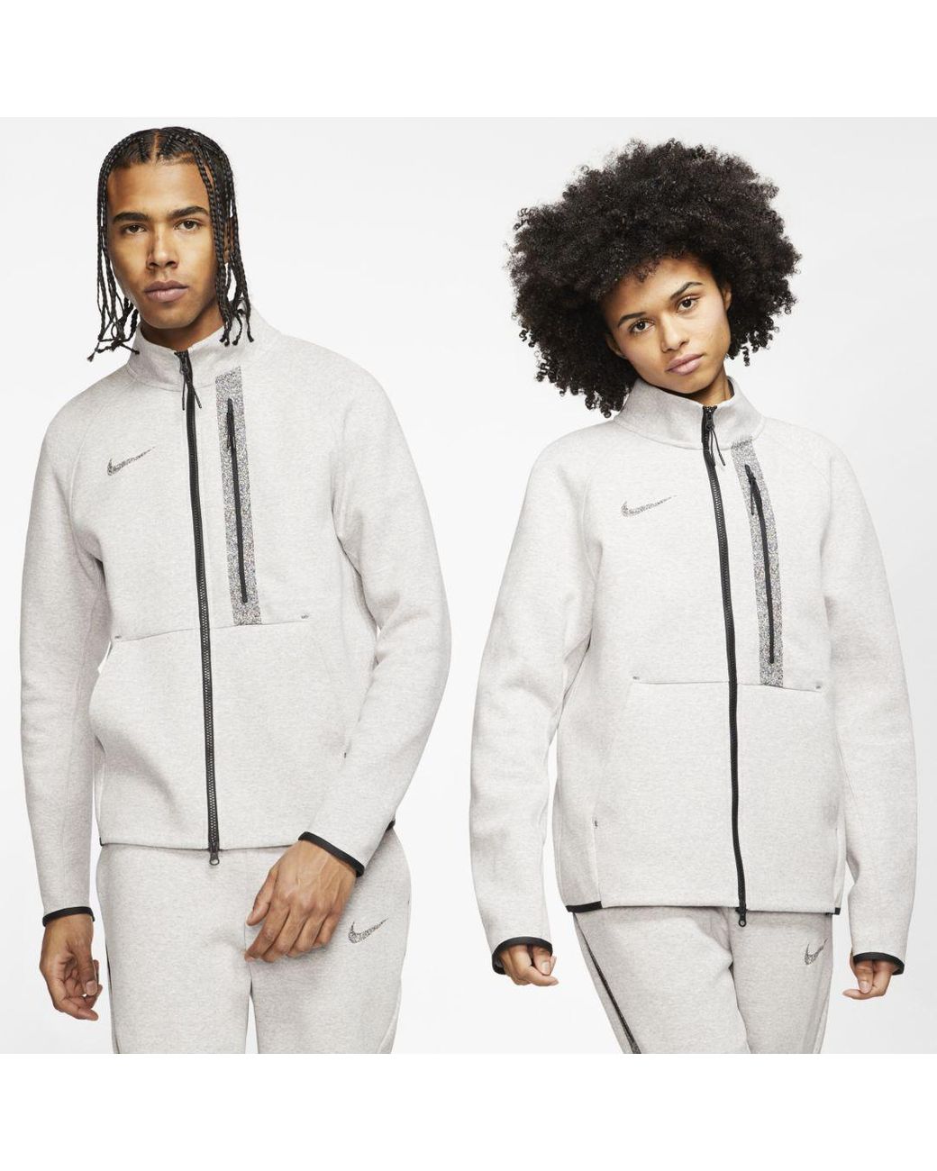 Nike 50 Tech Fleece Jacket in White for Men - Lyst