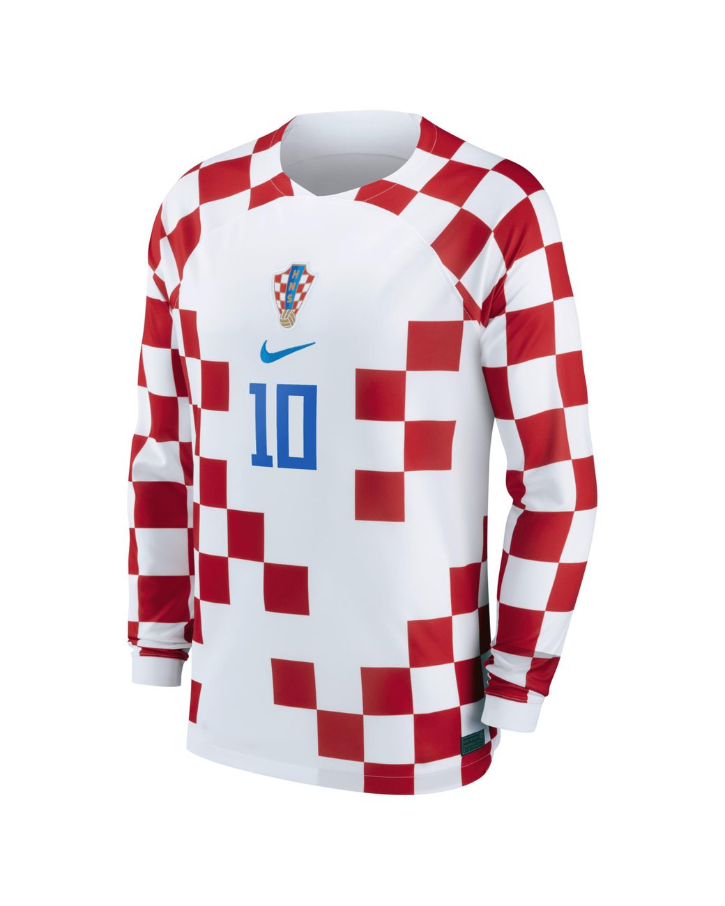 Nike Croatia National Team 2022/23 Stadium Home (luka Modrić) Dri-fit  Long-sleeve Soccer Jersey In White, in Red for Men | Lyst