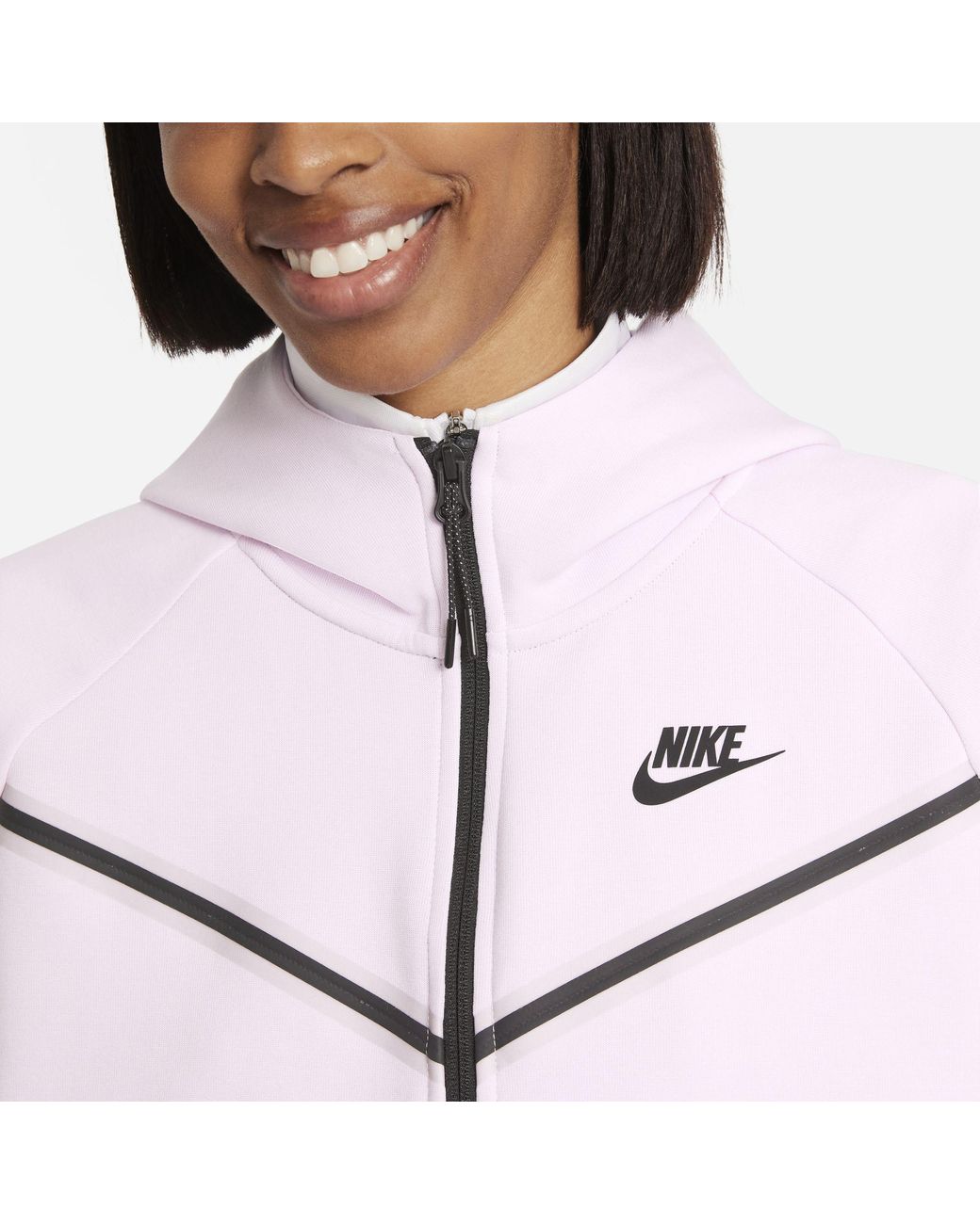 Nike Tech Fleece Zip Thru Hoodie In Pink Lyst, 46% OFF