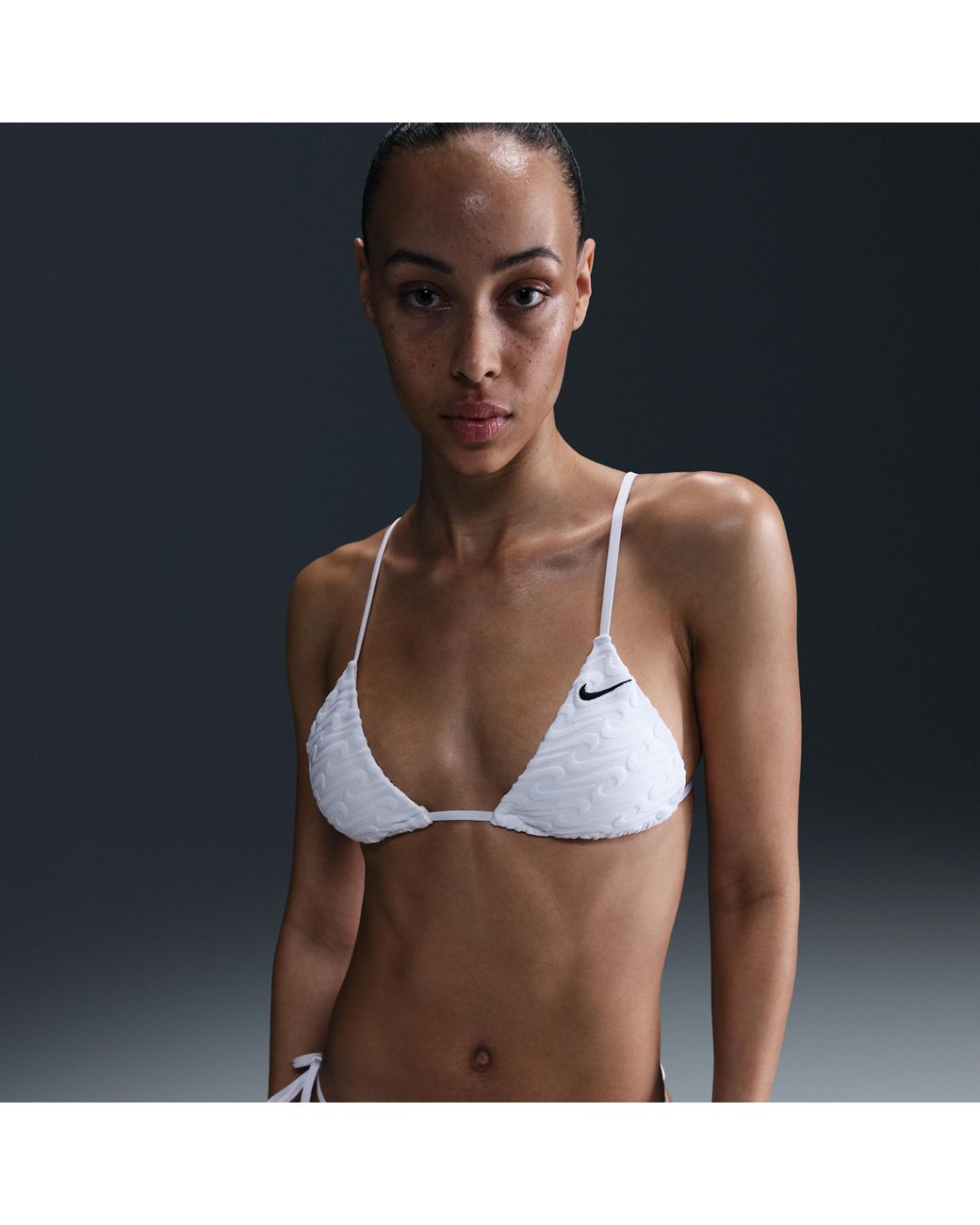 white nike bikini top
