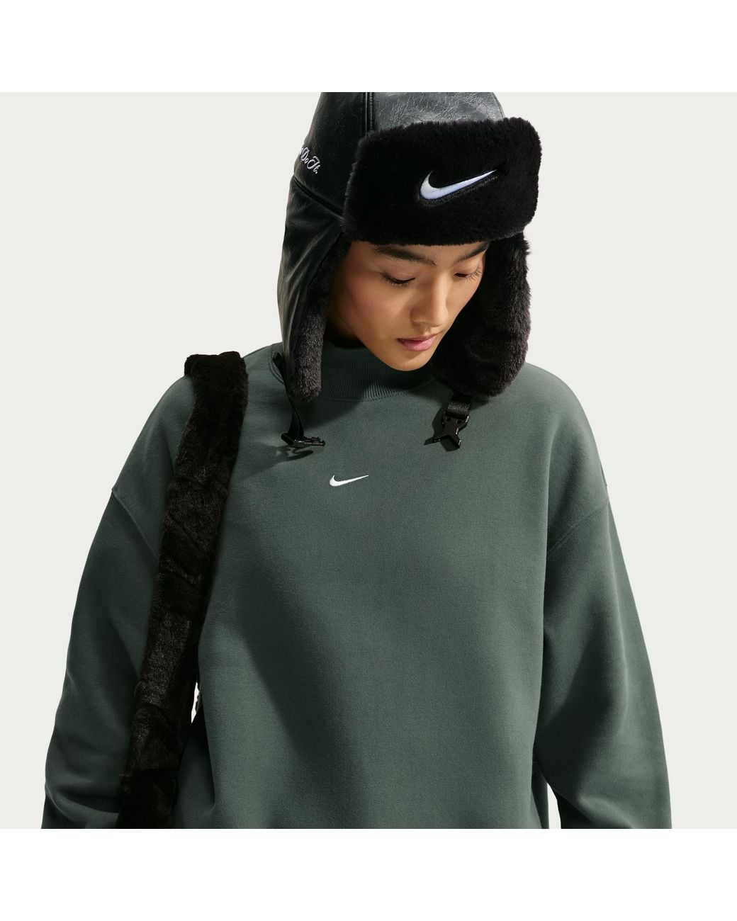 Polyester Studio Nike Studio Fleece Medium Weight Oversized Mock-Neck Sweatshirt in ...