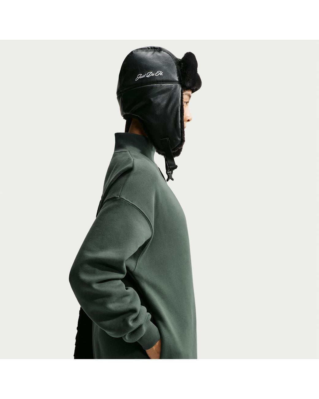 Polyester Studio Nike Studio Fleece Medium Weight Oversized Mock-Neck Sweatshirt in ...