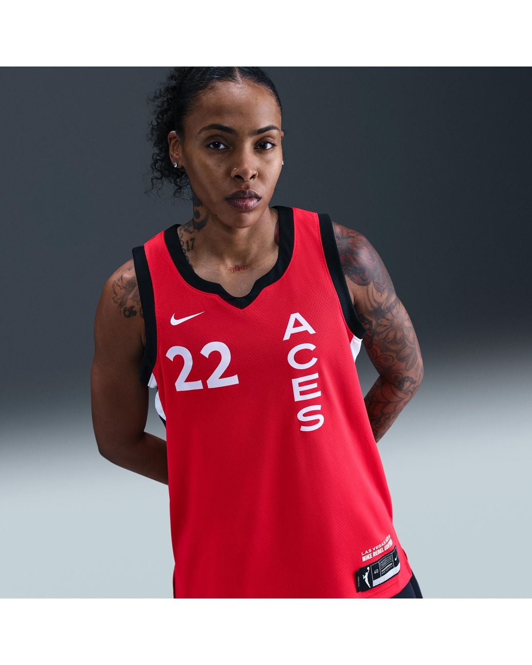 Nike Red A'Ja Wilson Las Vegas Aces 2024 Rebel Edition Dri-Fit Wnba Victory Jersey