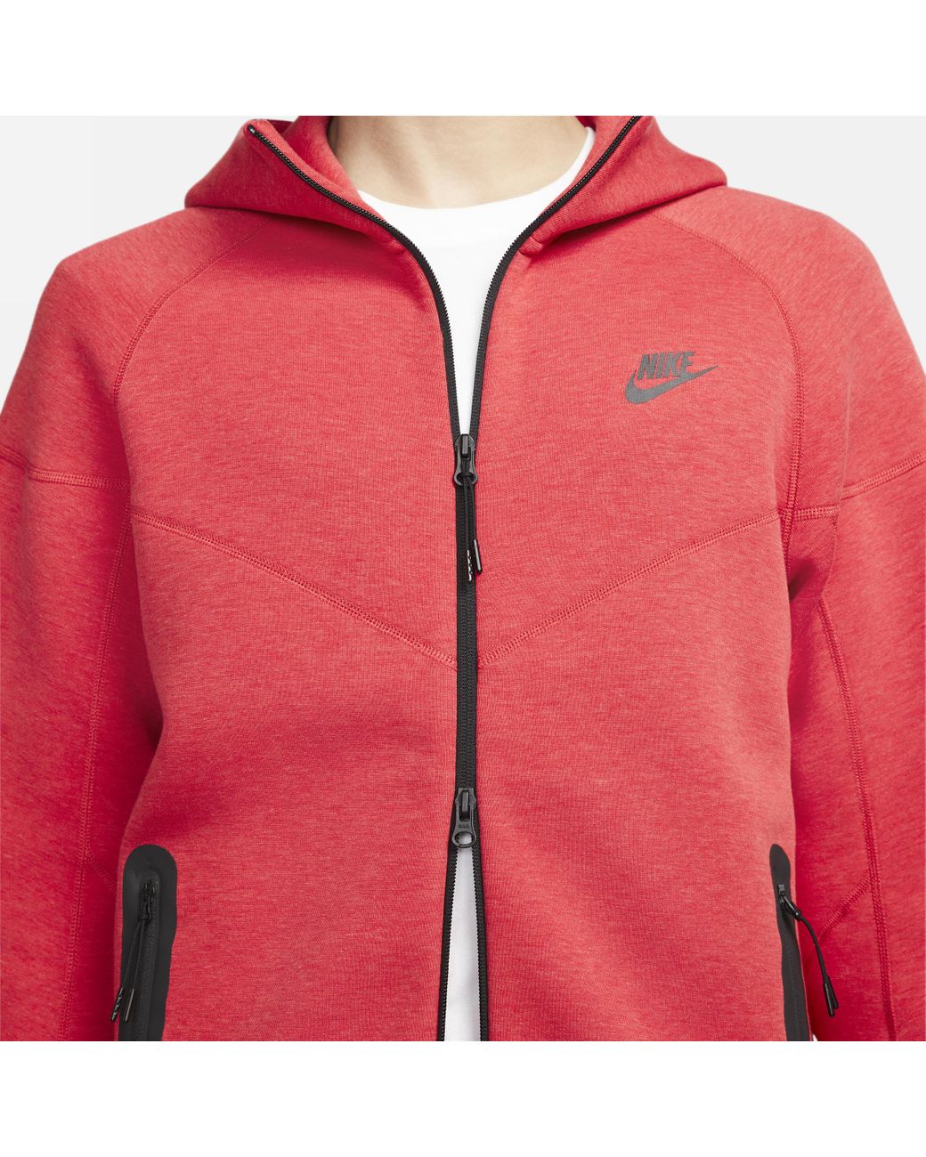 Nike Sportswear Tech Fleece Windrunner Full-zip Hoodie 50% Sustainable  Blends in Red for Men | Lyst