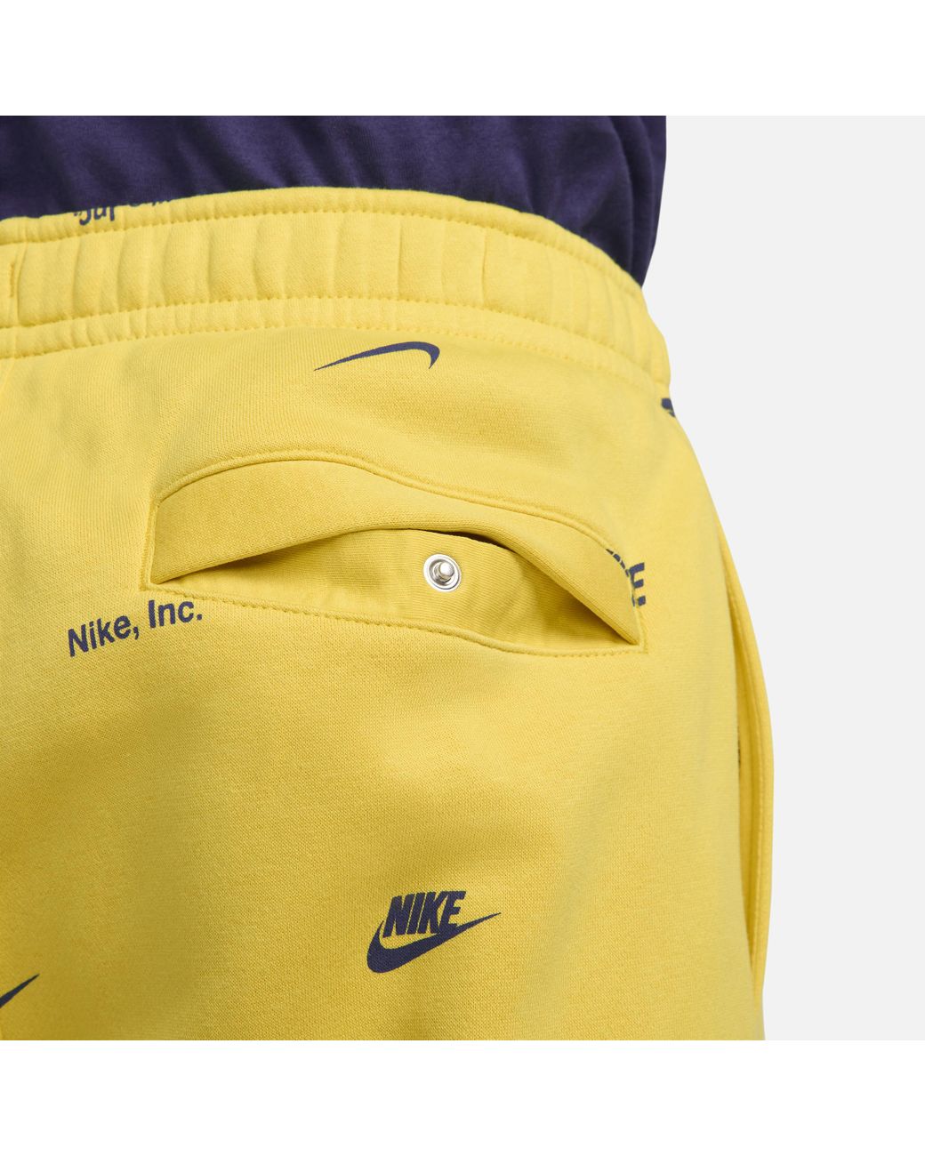 nike men's sportswear club fleece joggers yellow