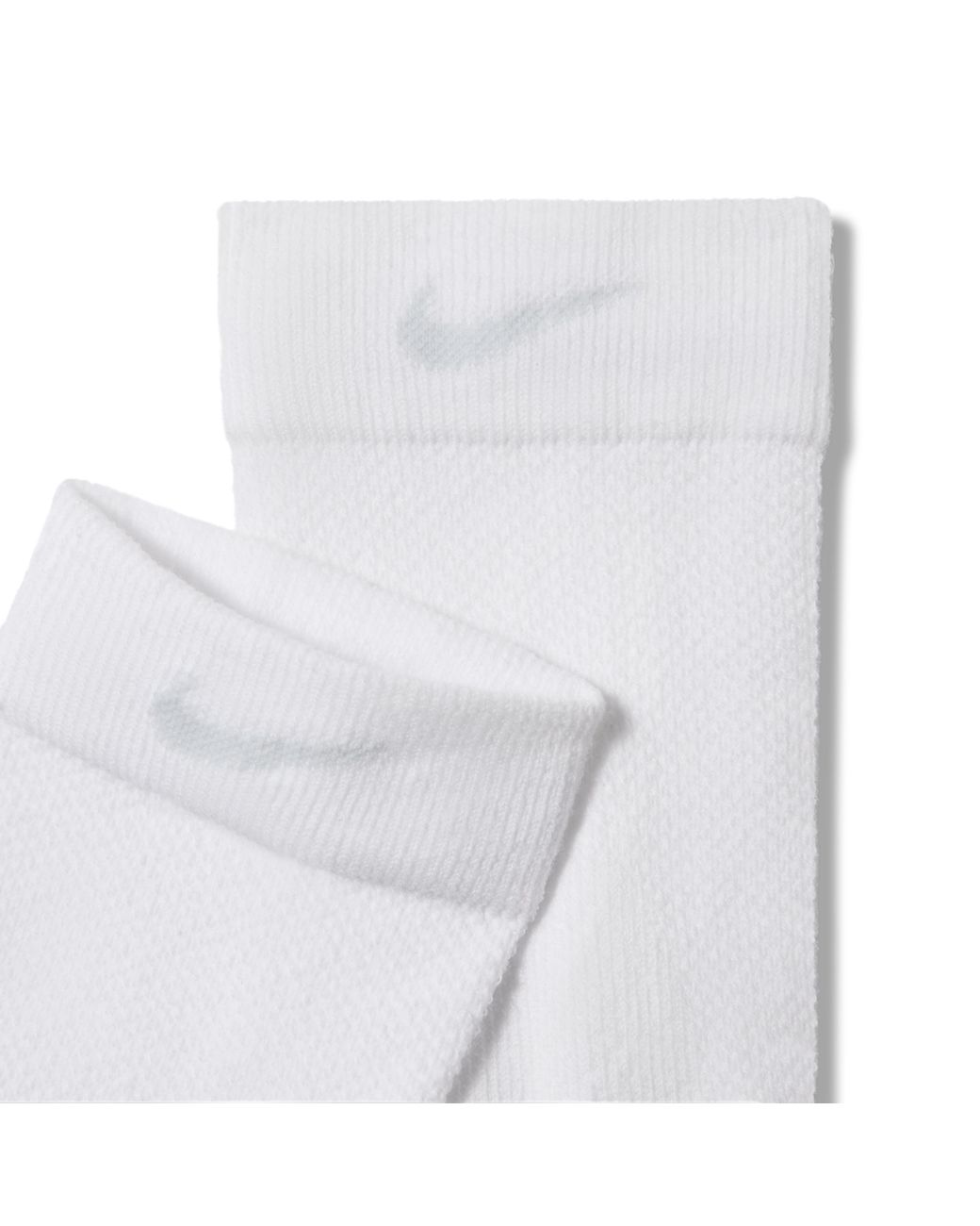 Nike White Run Lightweight Running Micro-Crew Socks (1 Pair)