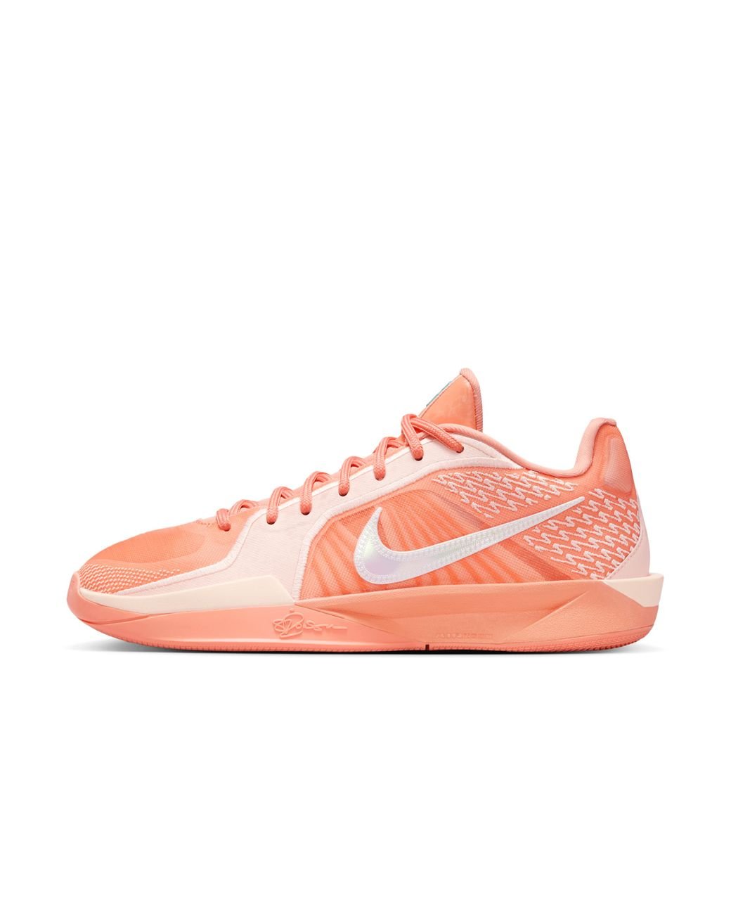 peach colored nike shoes