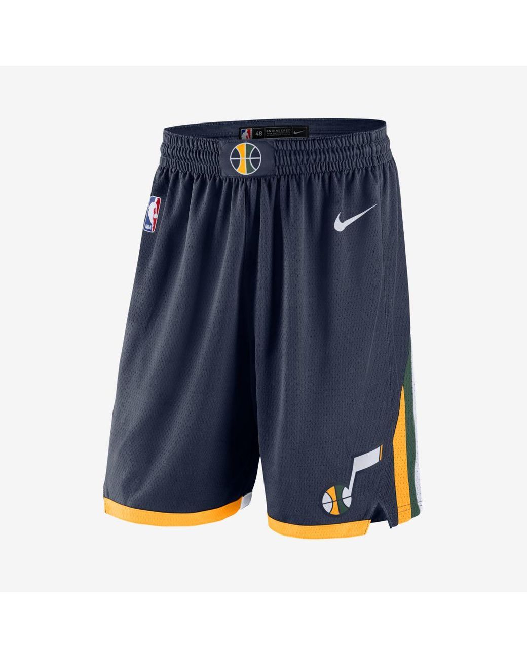 Nike Utah Jazz Icon Edition Swingman Nba Shorts in Blue for Men - Lyst