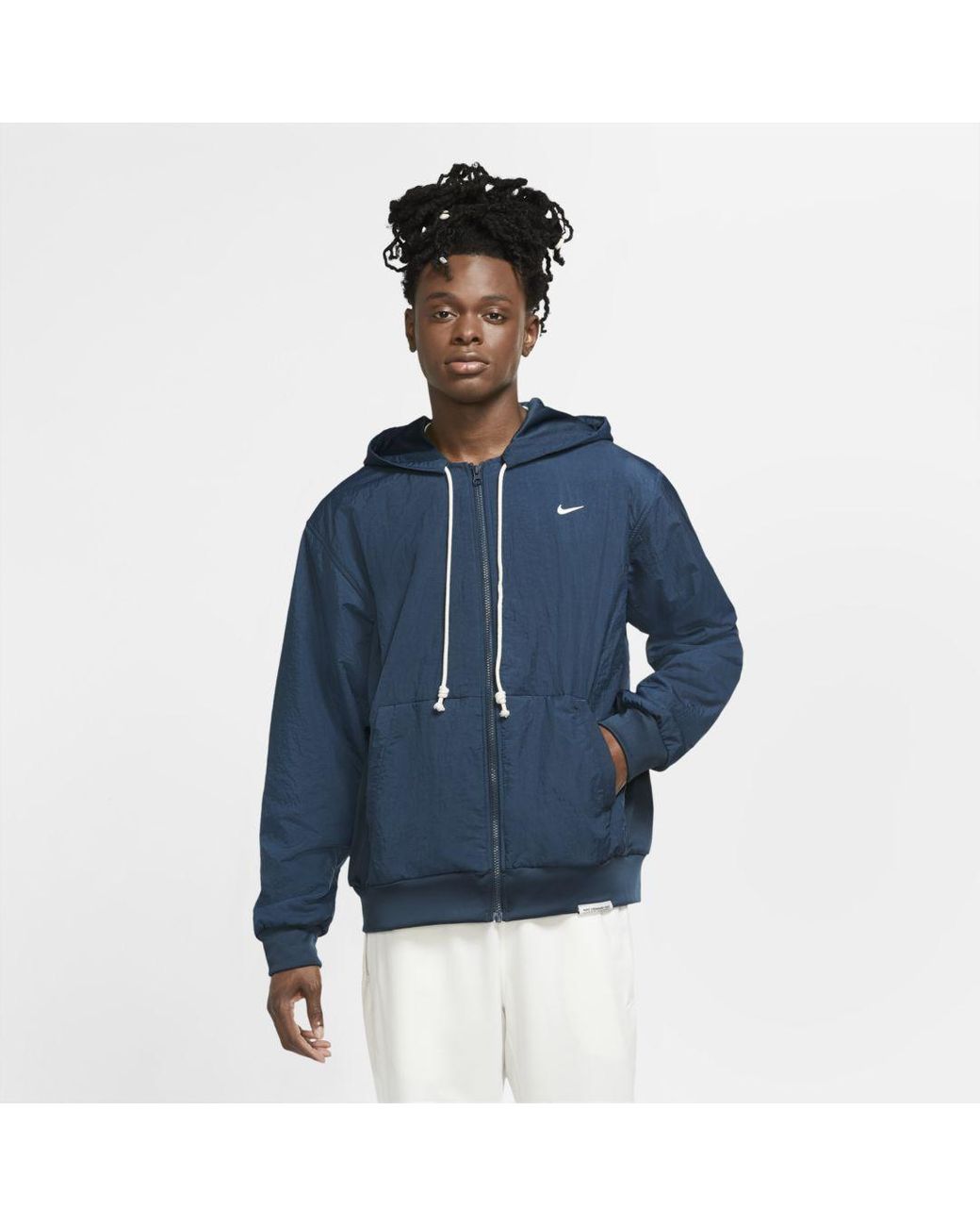 Nike Fleece Standard Issue Winterized Basketball Hoodie in Blue for Men - Lyst
