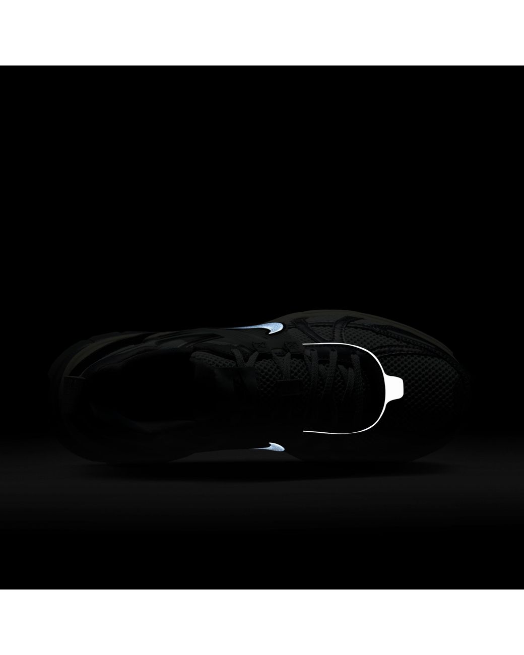 Nike Gray V2K Run Shoes With Reflective Accents