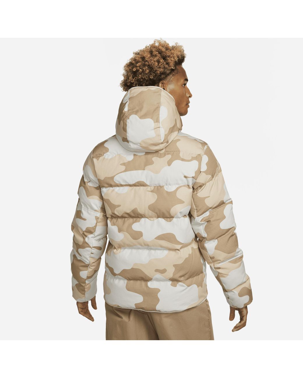 Nike Sportswear Therma-fit Windrunner Insulated Hooded Camo Jacket In Grey,  in Gray for Men | Lyst
