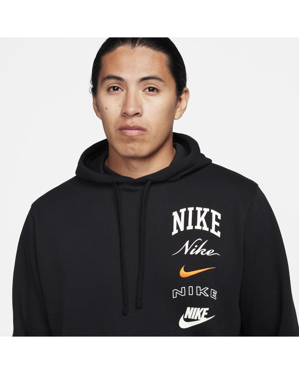 Nike 826433-010 Men Black Pull-Over Hoodie