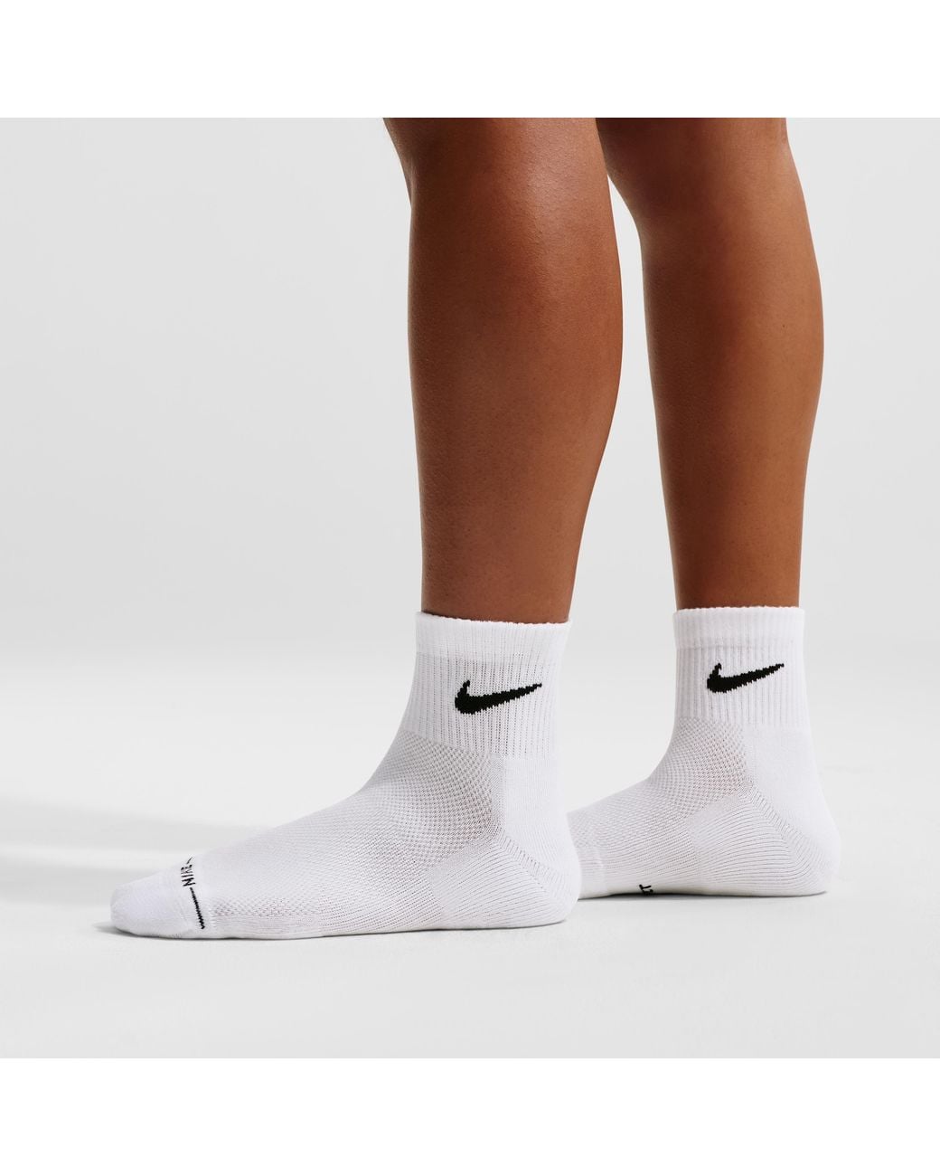 Nike White Everyday Elevated Ankle Socks (3 Pairs)