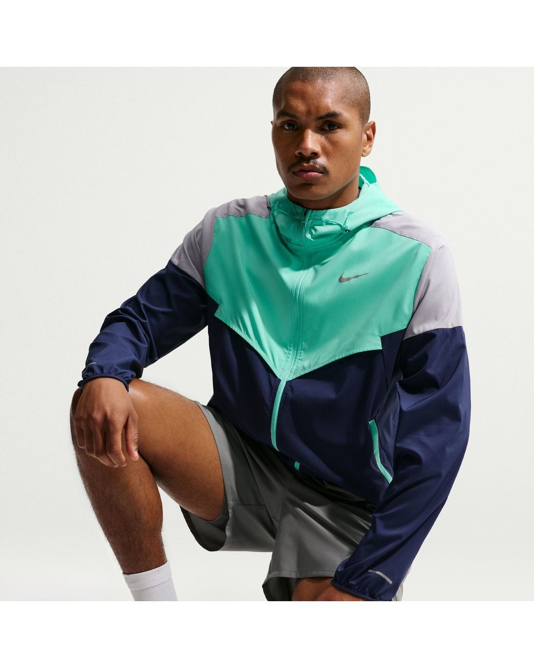 Nike Green Impossibly Light Windrunner Running Jacket for men