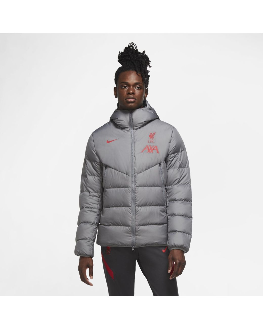 Nike Liverpool F.c. Strike Down fill Football Jacket Grey in Grey for Men Lyst UK