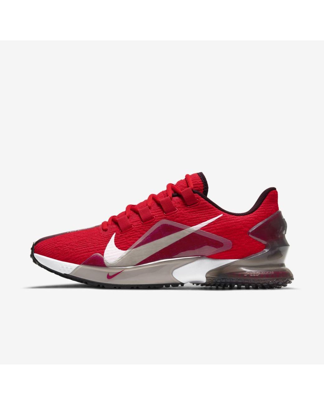 Nike Force Zoom Trout 7 Turf Baseball Shoe in University Red,Black