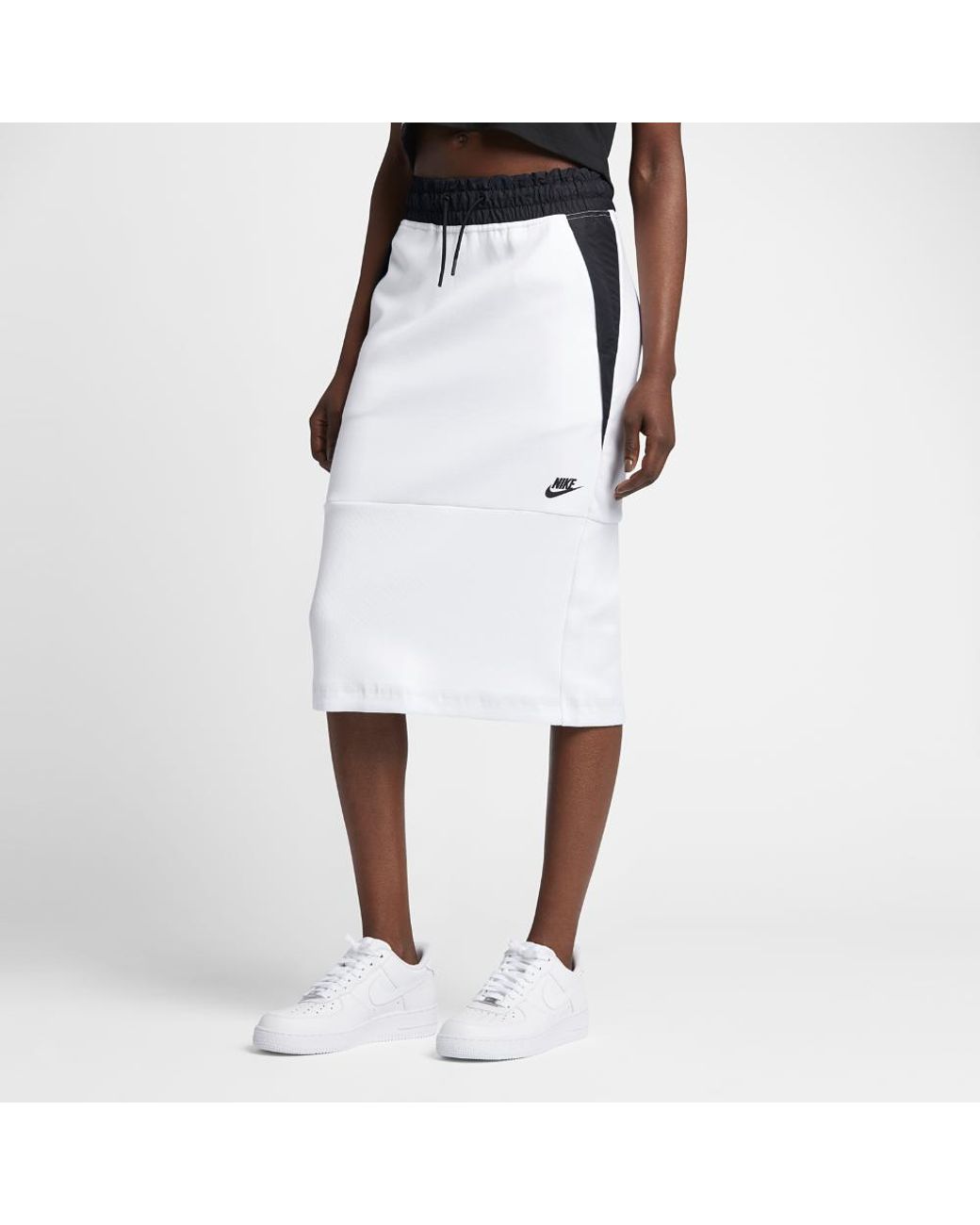 Nike Sportswear Tech Fleece Women's Skirt in White | Lyst
