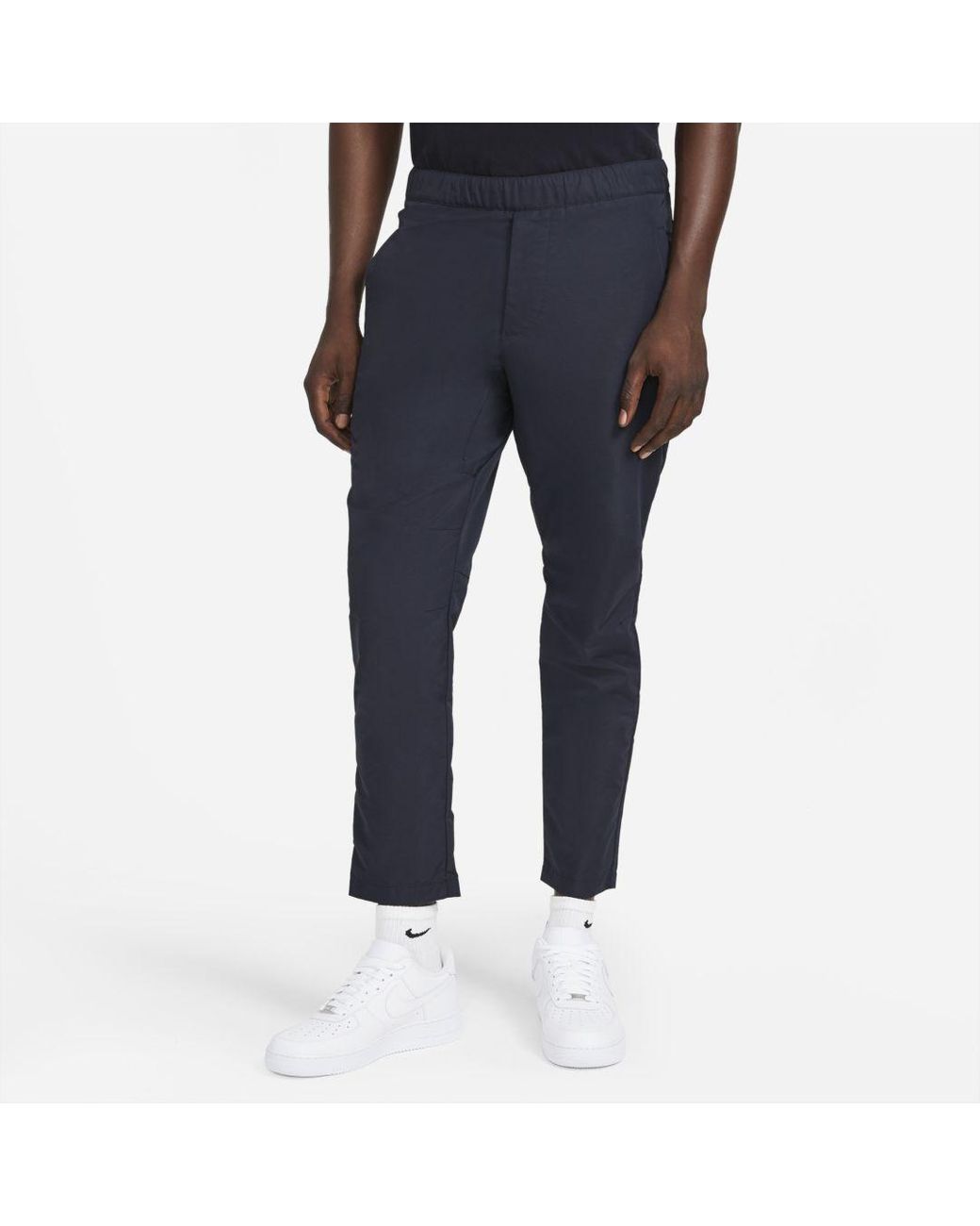 nike woven pants blue