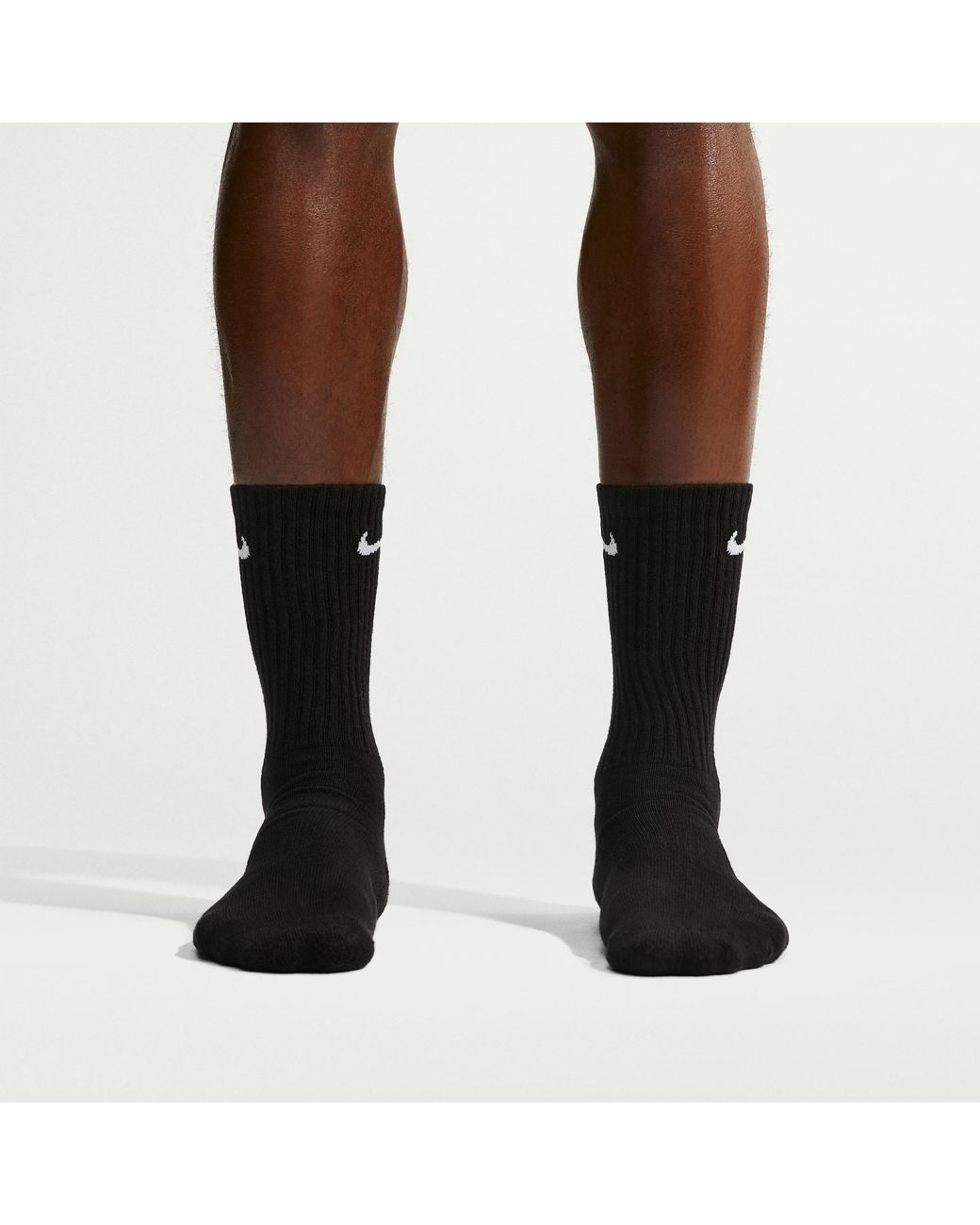 Nike Black Everyday Cushioned Training Crew Socks for men