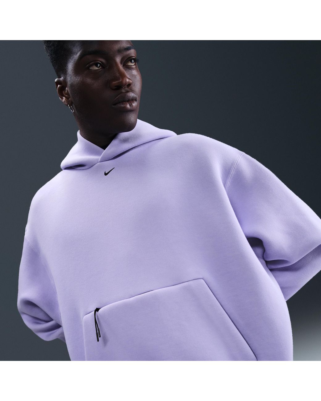 purple nike tech hoodie