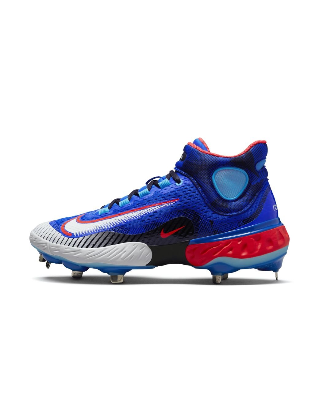 red white and blue nike baseball cleats